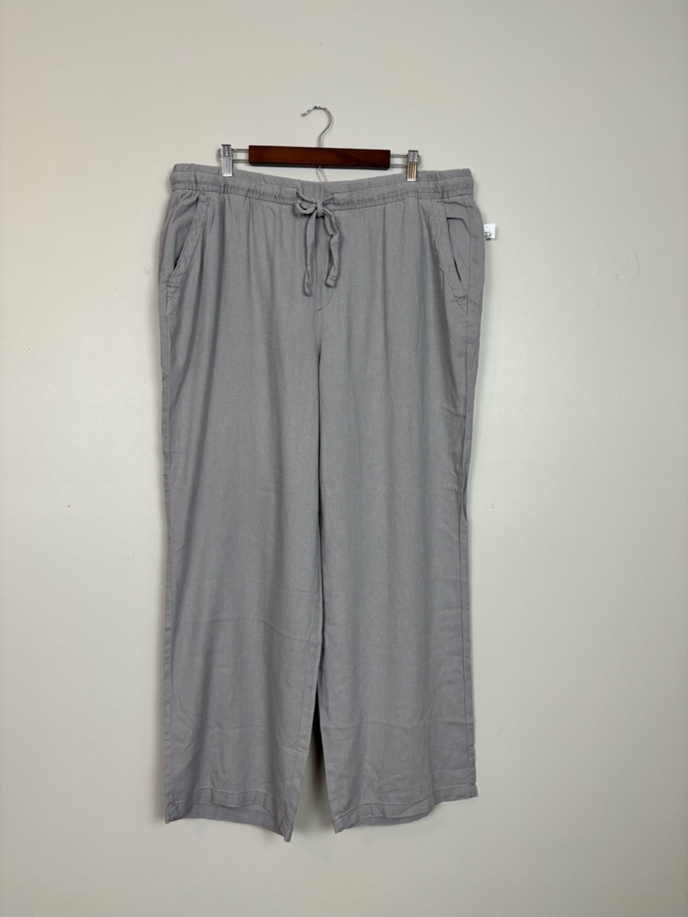 Old Navy Pants Women XL High Waisted Linen Blend Wide Leg Pull On in Basalt